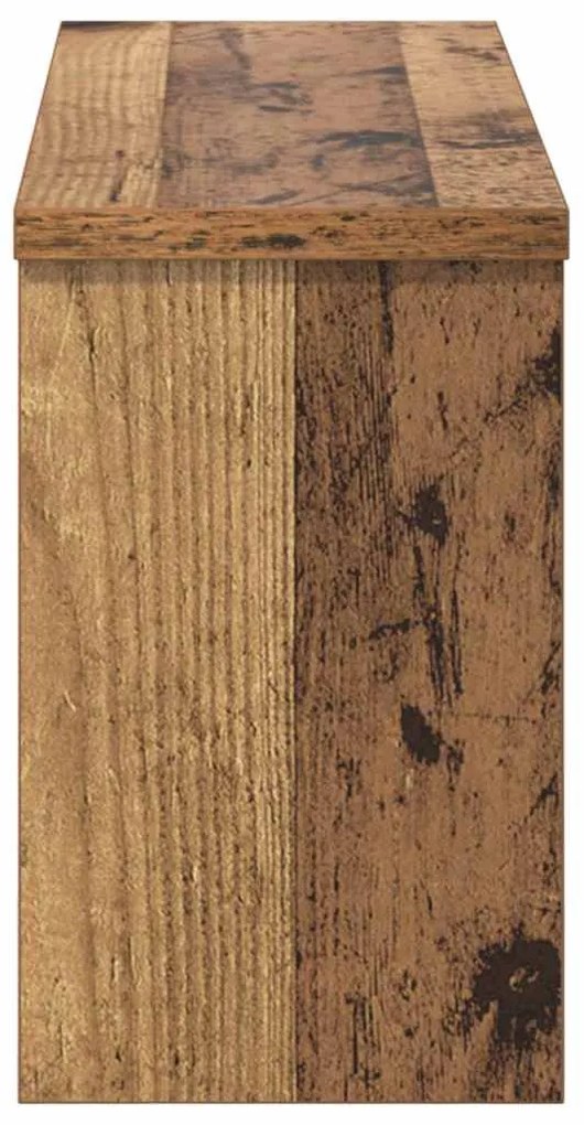 Fali Kabáthorog polcokkal Régi fa 50 x 16 x 26 cm Faanyag