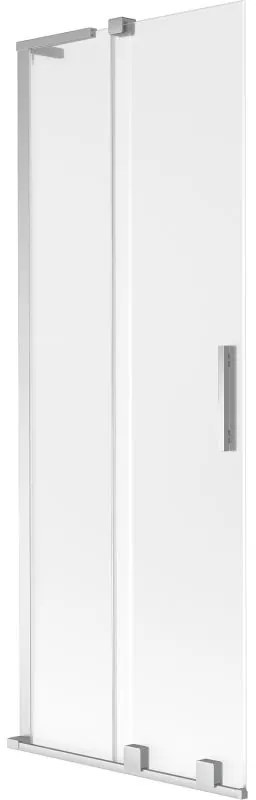 Mexen Velar L, 2 szárnyas eltolható kádparaván 75 x 150 cm, 8 mm mattüveg, króm, 896-075-003-31-01
