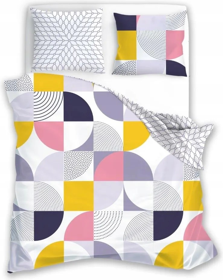 Modern Ágyneműhuzat Szatén Pamut Geometria Mozaik 140x200