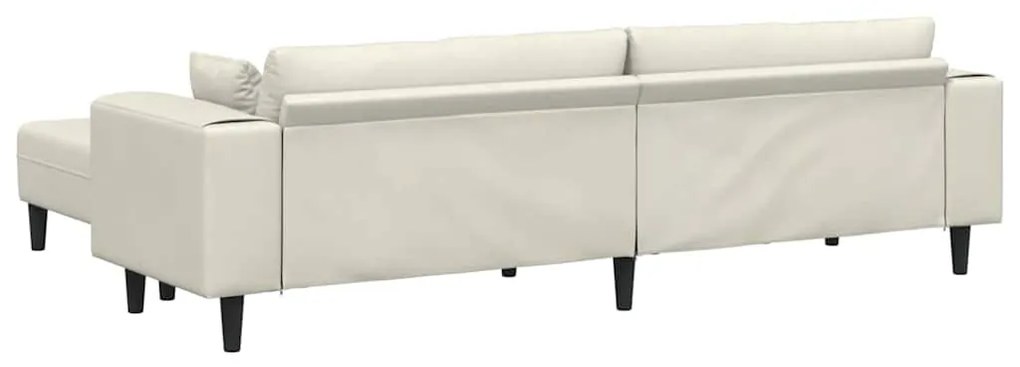 Bársony Kanapé párnával 3 pcs Krém 208 cm Bársony
