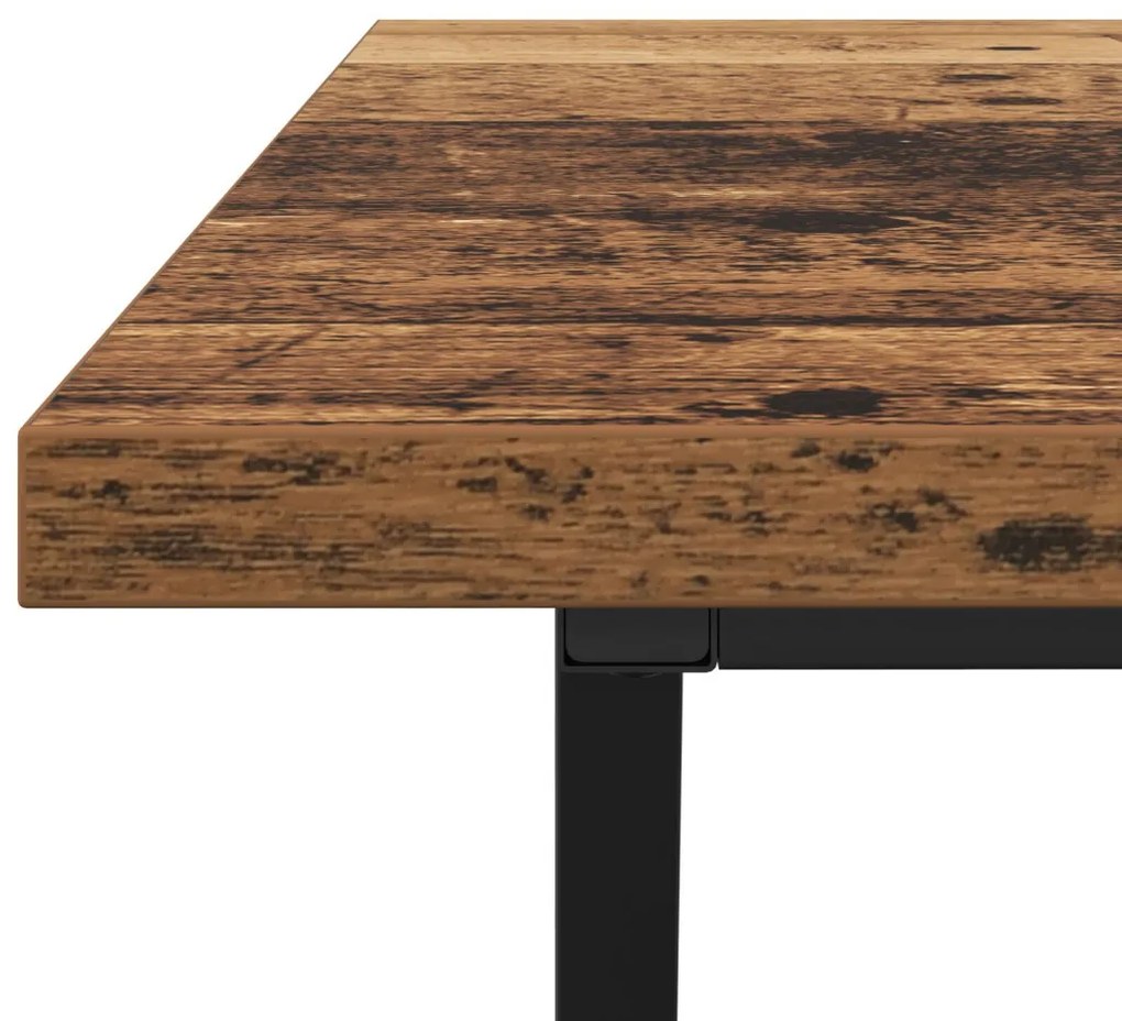 Kávézóasztal Régi Fa 100x50x40 cm Mérnöki Fa és Fém