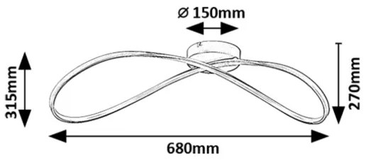 Rabalux 72116 - LED Mennyezeti lámpa CASTIEL LED/30W/230V 3000K
