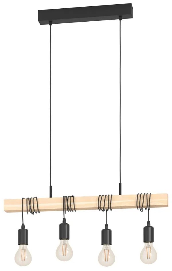 Fekete-natúr színű függőlámpa TOWNSHEND – EGLO