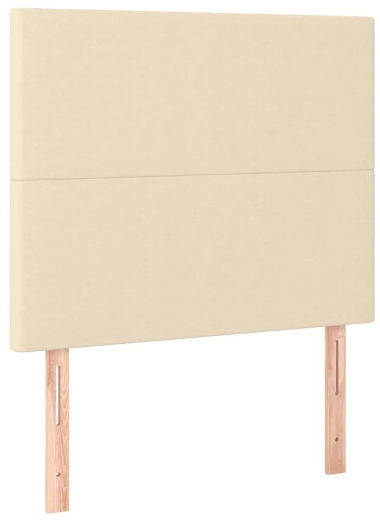 krémszínű szövet LED-es fejtámla 80x5x118/128 cm