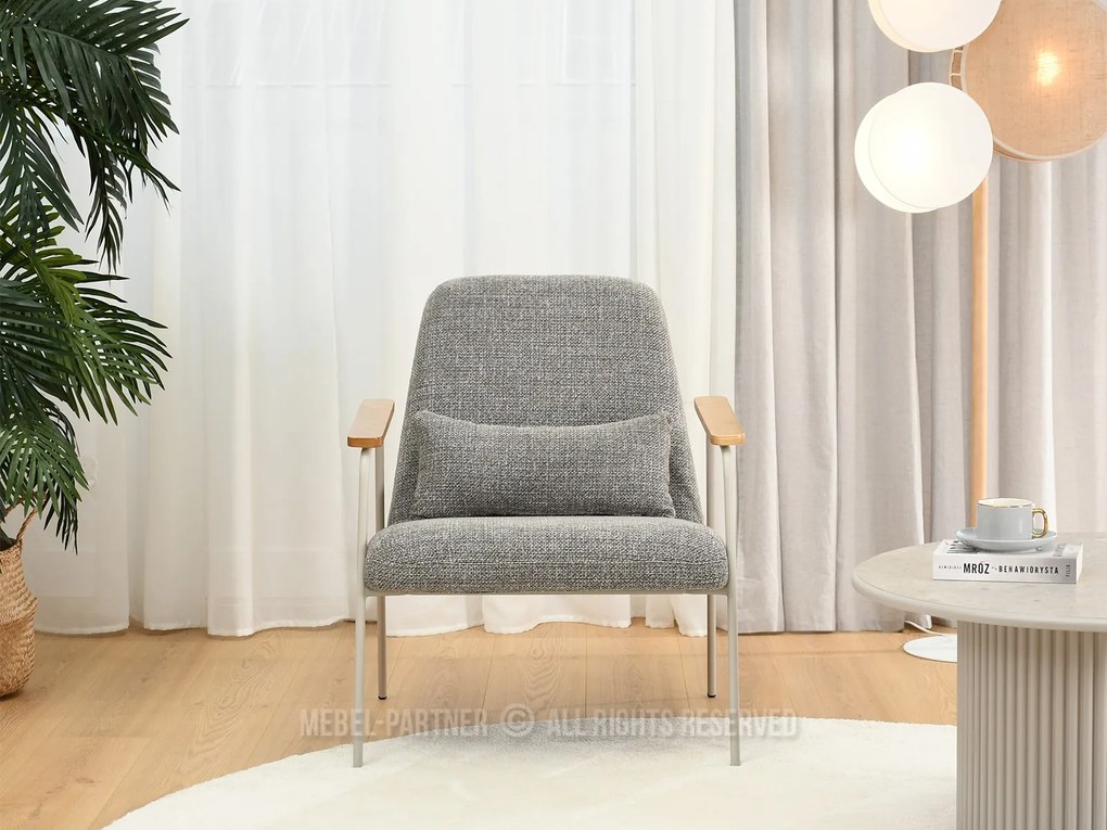 Fotel Elba (szürke bézs + tölgy). 1110001