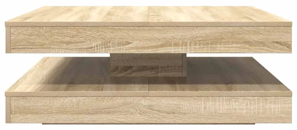 sonoma tölgy dohányzóasztal 360 fokban forgatható 90x90x34,5 cm