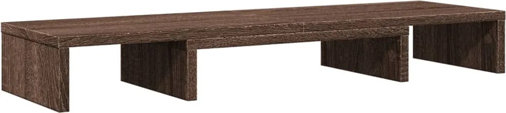 vidaXL barna tölgy szerelt fa állítható monitorállvány 80x24x10,5 cm
