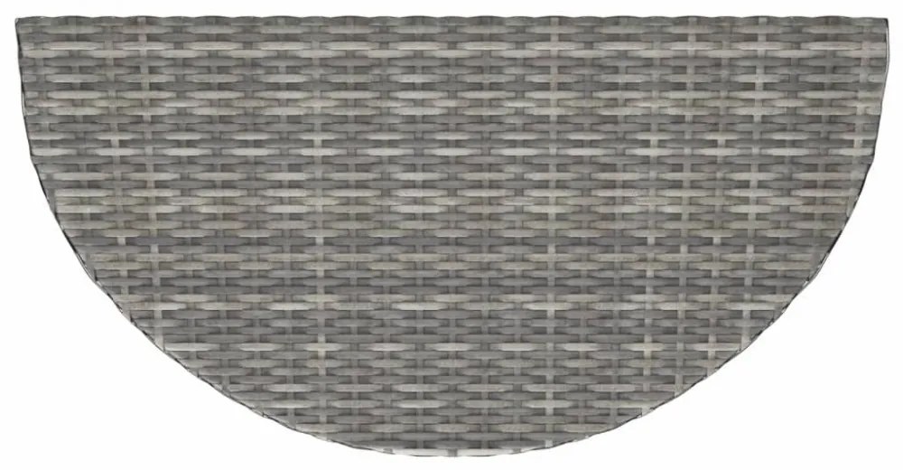 szürke polyrattan kerti asztal 100 x 50 x 75 cm