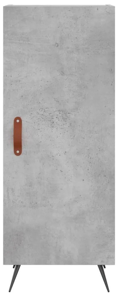 betonszürke szerelt fa magasszekrény 34,5x34x180 cm