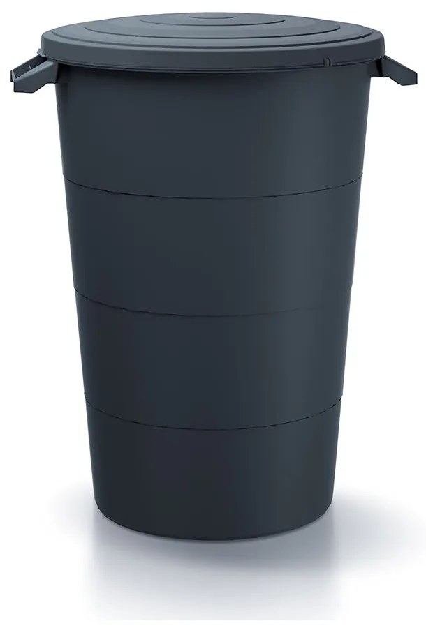 Kerti műanyag tartály füllel, 80 l, antracit