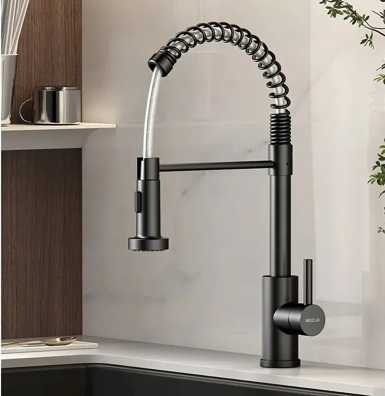 Konyhai Csaptelep Fekete Álló Konyhai Csaptelep Többfunkciós Kifolyócsővel T20