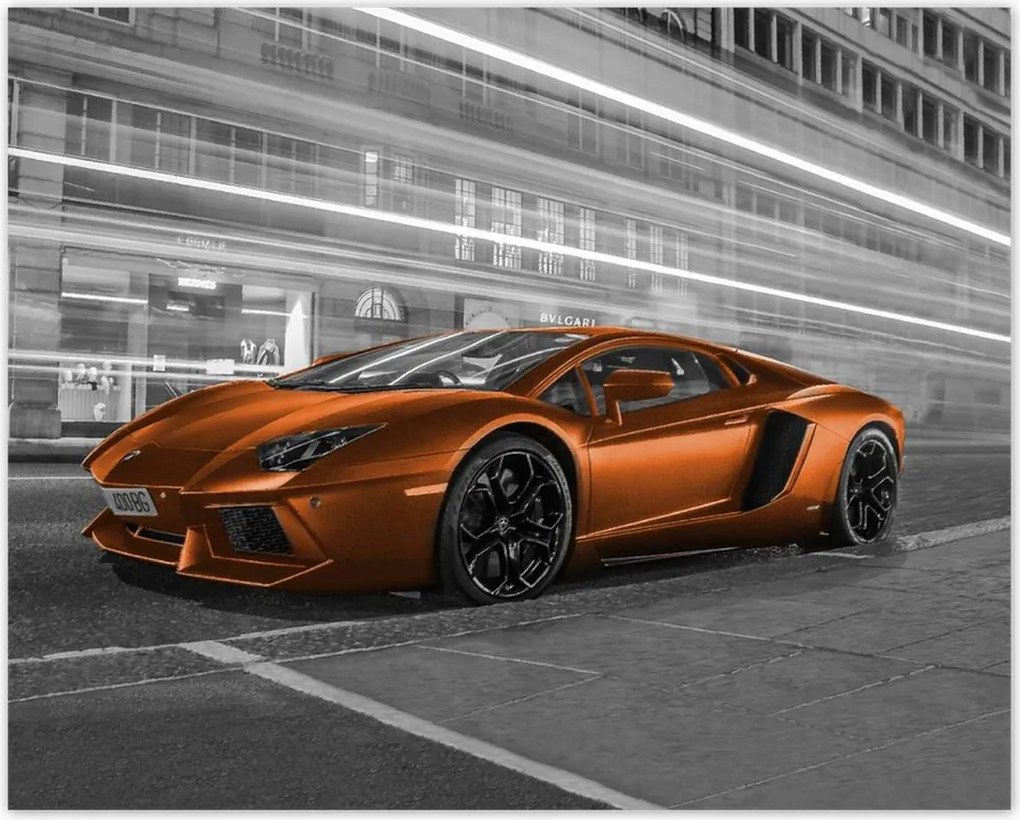 Poszterek 50x40 Narancssárga autó