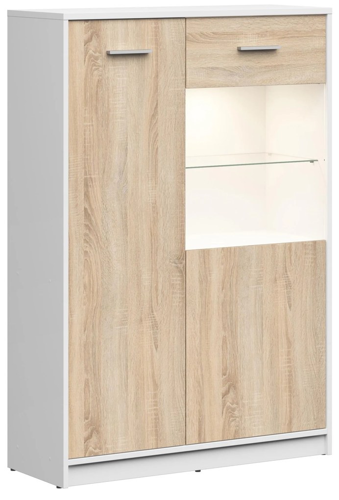 Vitrin Nepo Plus 24 (fehér + szonoma tölgy) . 1100779