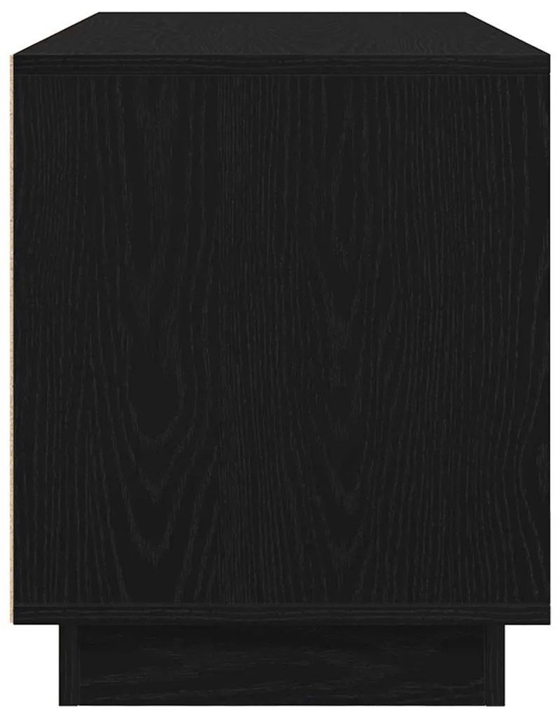 fekete tölgy TV-szekrény LED-világítással 100x41x50 cm