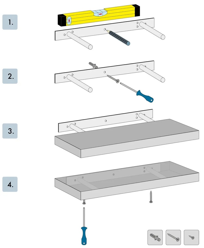 Fali polc P-005, régi fa