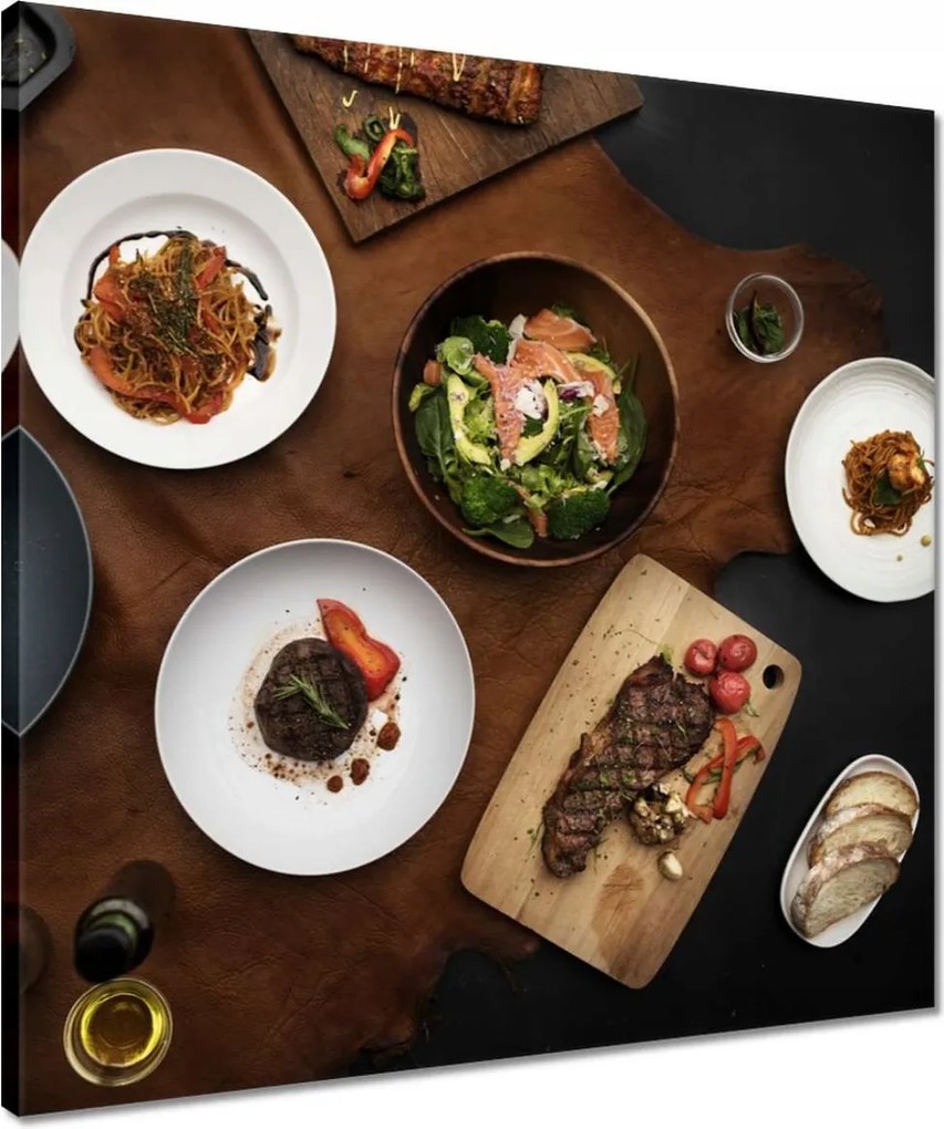 Vászonkép 50x50 Ázsia a tányéron