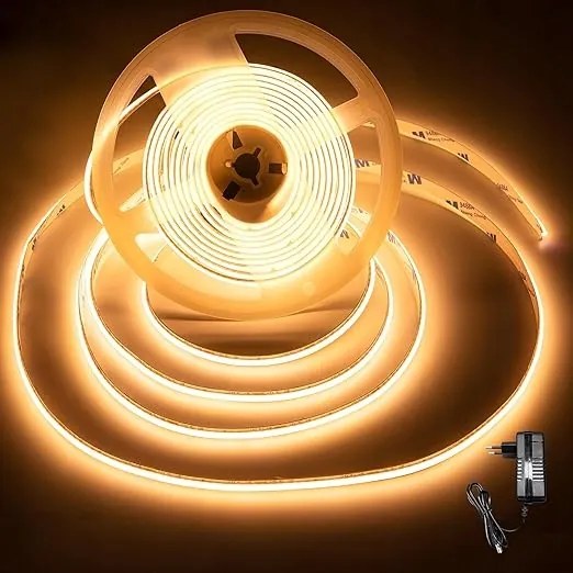 Cob Led szalag 5 m 3000K 640 Led Meleg fény pont nélkül