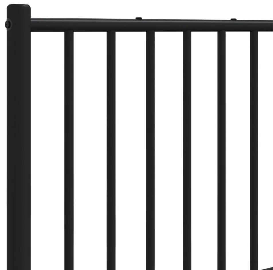 fekete fém fejtámla 120 cm