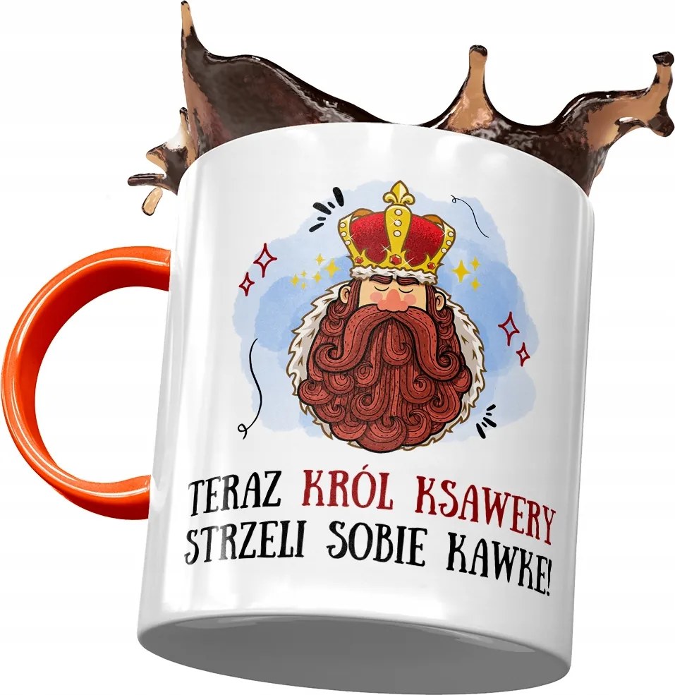 Narancssárga bögre Xavér Férj Fia Barátjának Nyomtatott Fotóval