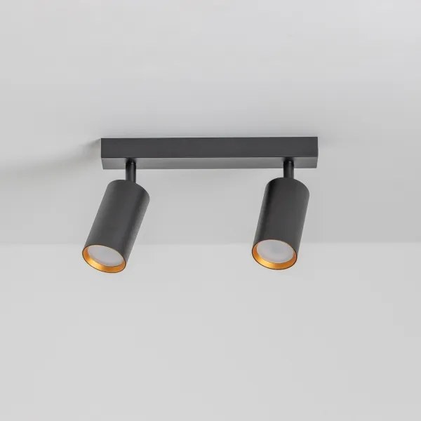 Brilagi - Spotlámpa SELE 2xGU10/30W/230V fekete/arany