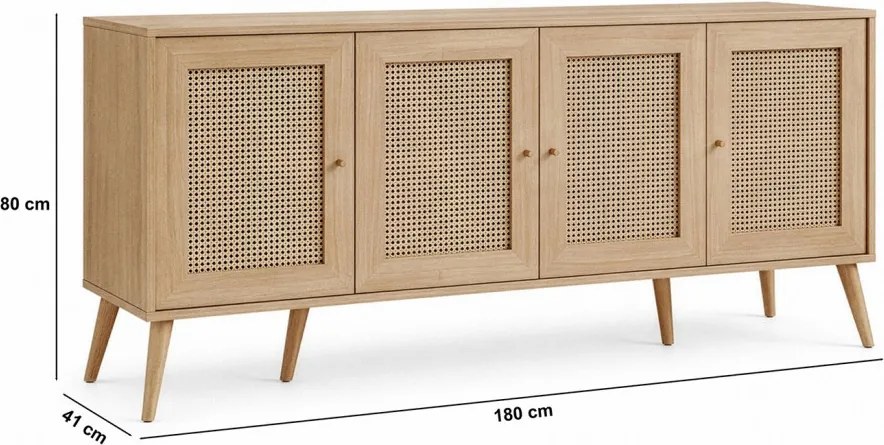 Calvin komód, tölgy, 180 cm – TR277WLN1118