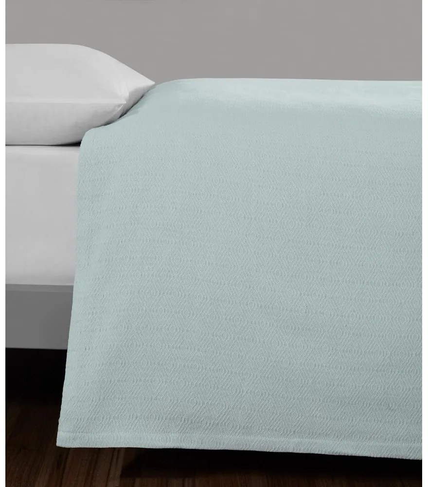 Mentazöld pamut ágytakaró franciaágyra 200x230 cm Serenity – Mijolnir
