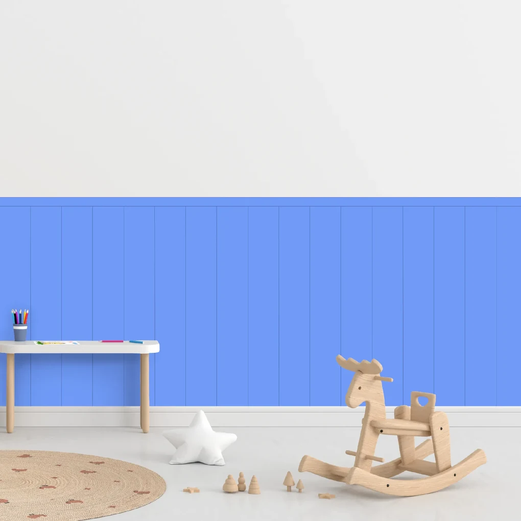 PIPPER. Textil öntapadó tapéta - Egy téglalap - Kék szín Méret: 100cm, Szín: Sötét