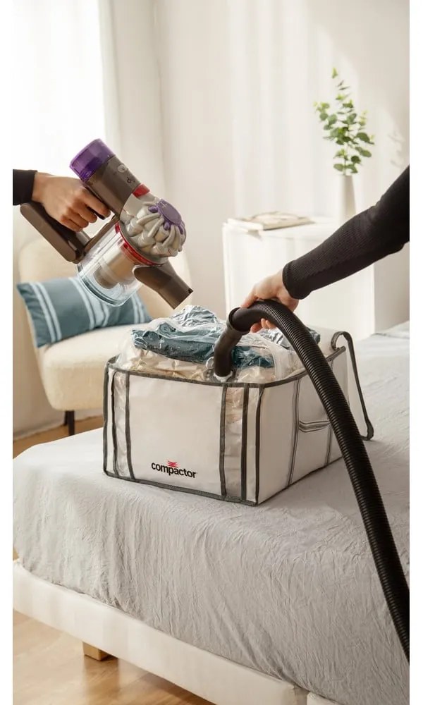 Vákuumos-megerősített textil ruhatároló doboz 42x25x25 cm Life – Compactor