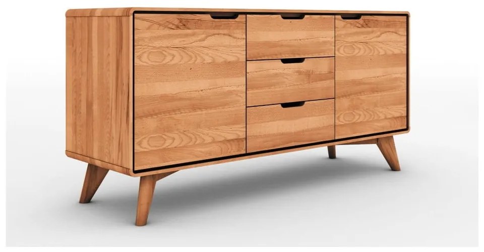 Alacsony bükkfa komód 134x63 cm Greg - The Beds