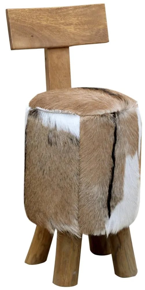 kecskebőr és tömör tíkfa ülőke