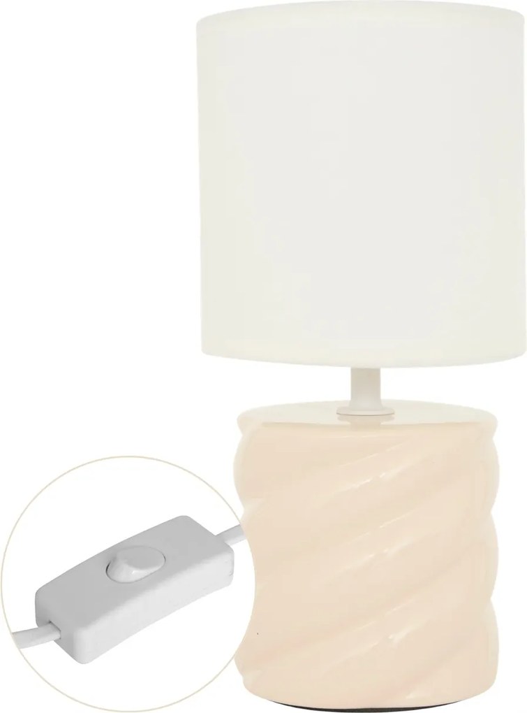 Éjjeli lámpa 27 cm Elefántcsont Krém dekoratív pasztell szekrény