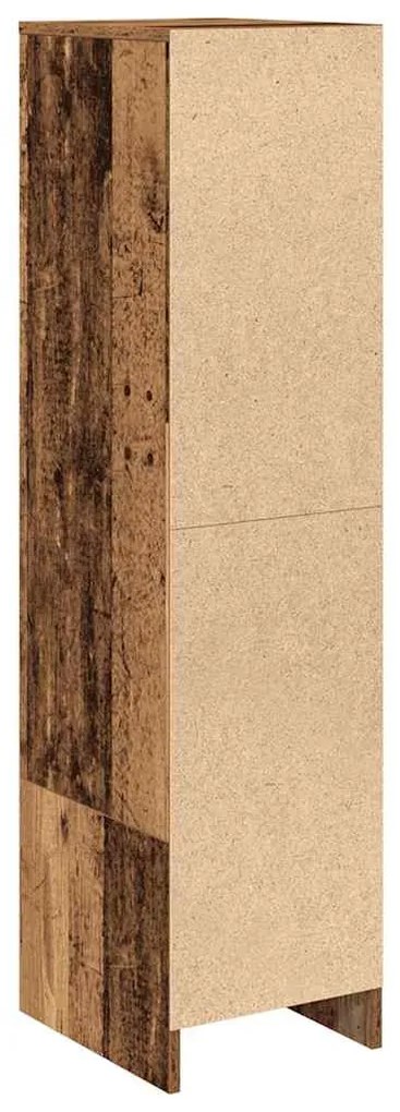 antik fa színű szerelt fa magasszekrény 29,5x34x119,5 cm