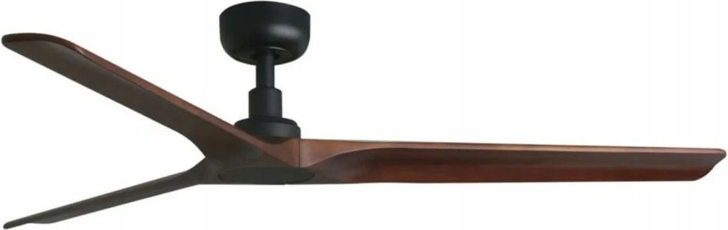 Faro Heywood mennyezeti ventilátor, fekete/sötét fa, DC motorral, Ø L