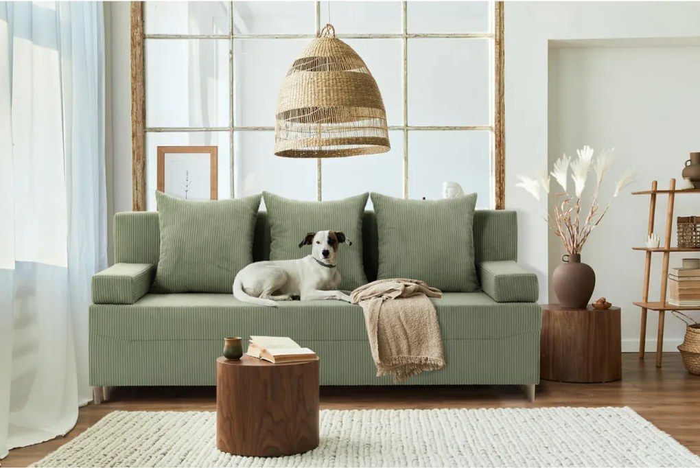 Fireze kanapé, kordbársony, zöld
