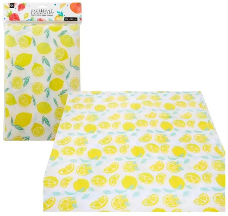 PVC asztalterítő LEMON 130x180 cm, sárga