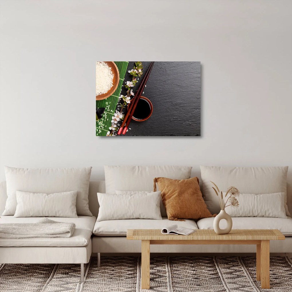 Üveg kép - Sushi (70x50 cm)