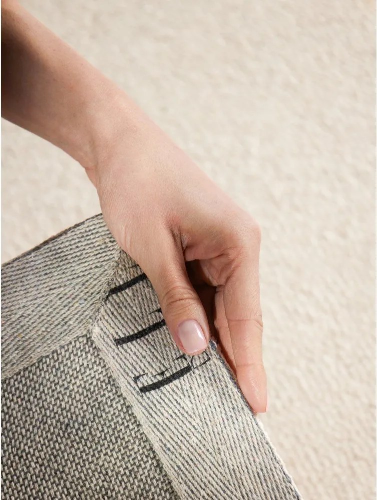 Krémszínű kézi szövésű gyapjú szőnyeg 200x290 cm Puristic Knots – Elle Decoration