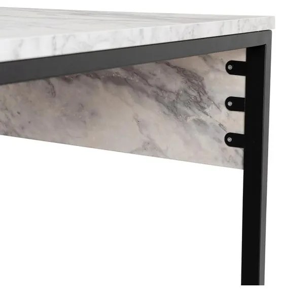 Íróasztal Twin Study Desk - Freesia Marble, Fekete