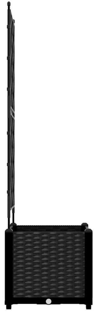 Kertész cserép rácsos változattal Fekete 40 x 40 x 143 cm PP