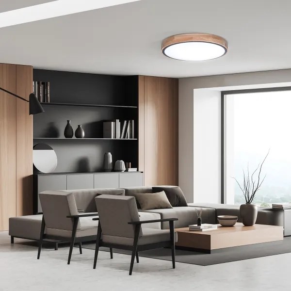 Solight WO8005 - dimmelhető LED lámpatest IRON OAK LED/48W/230V 3000-6500K átm. 40 cm+távirányító