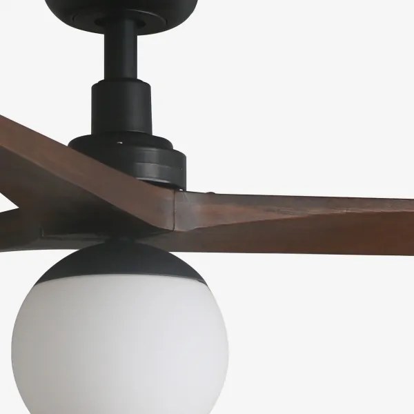 FARO 34276-11L - Mennyezeti ventilátor KLIM L 1xE27/15W/230V dió/fekete + távirányító