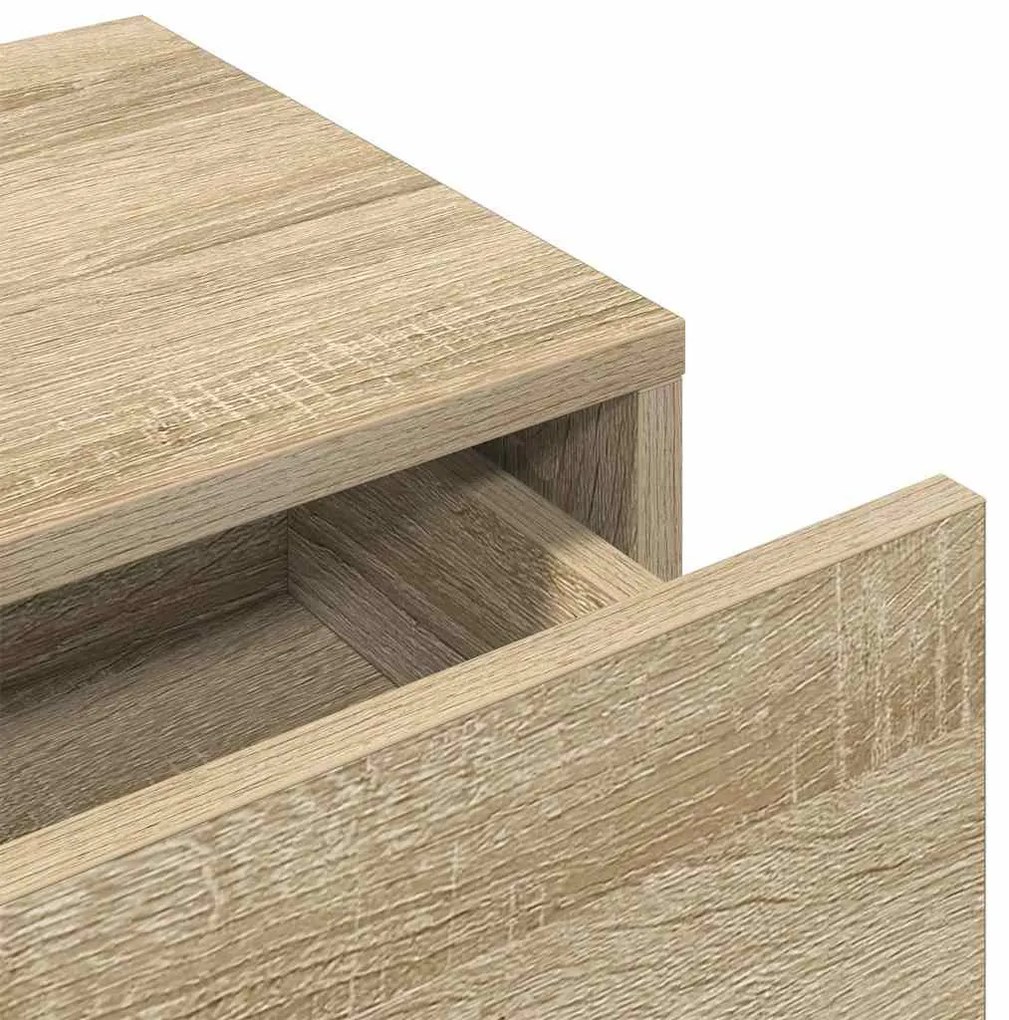 Falipolc fiókokkal sonoma tölgy 60x26,5x15 cm műszaki fa