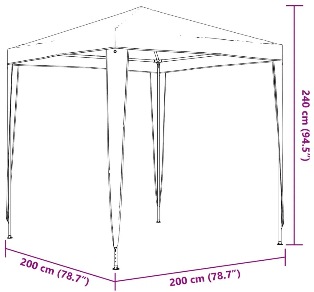 kék rendezvénysátor 2 x 2 m