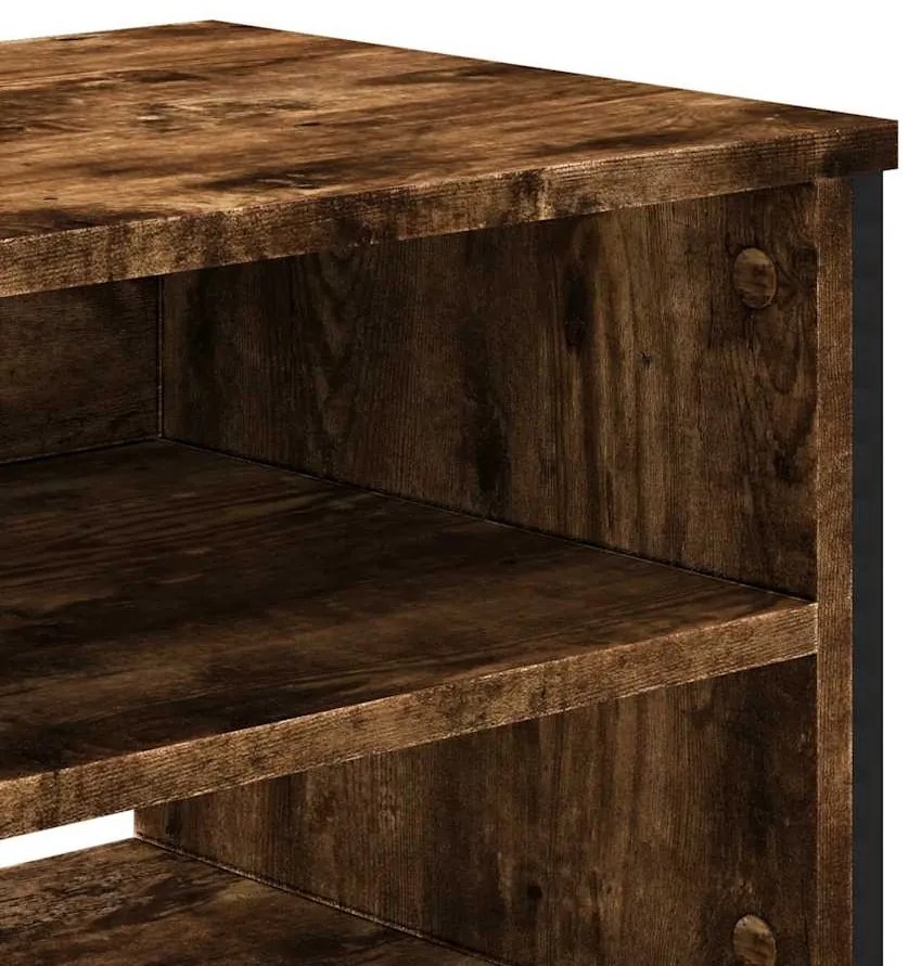 füstös tölgy színű szerelt fa TV-szekrény 122 x 34 x 41 cm