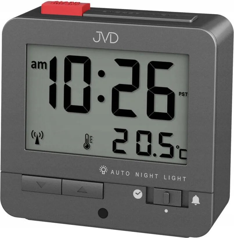 Négyzet Alakú Ébresztőóra Jvd RB9401.2.HÁTTÉRVILÁGÍTÁS Hőmérő Érzékelő