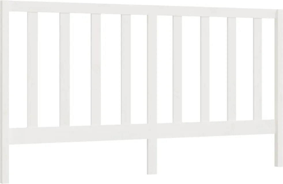 vidaXL fehér tömör fenyőfa ágyfejtámla 206 x 4 x 100 cm
