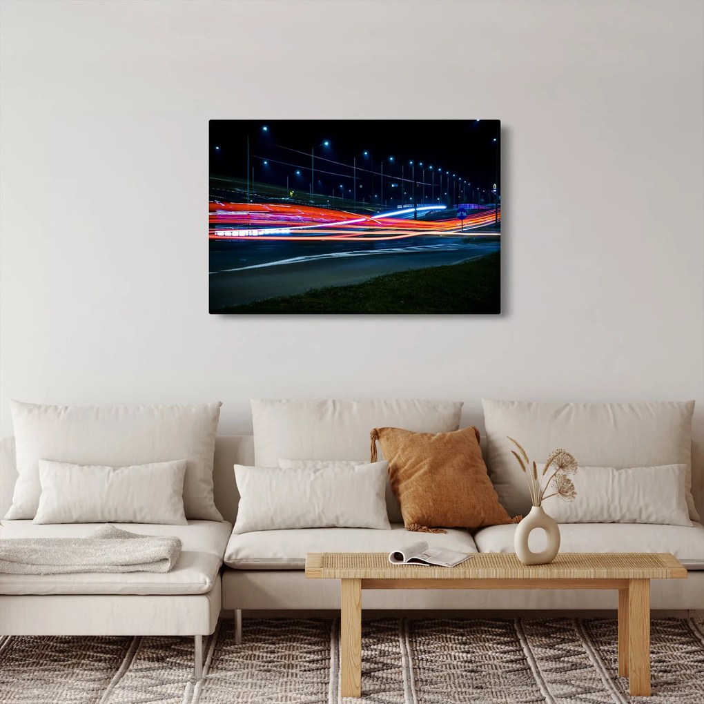 Éjszakai város képe (90x60 cm)