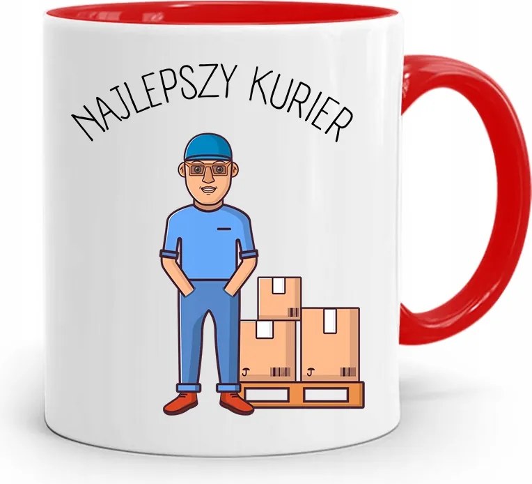 Piros Bögre Futárnak Legjobb Futár nyomtatott fényképpel