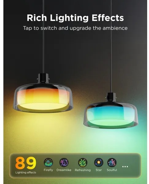 Govee - LED RGBICWW Fényerőszabályozható kábeles csillár LED/21W/230V matt Wi-Fi