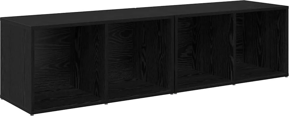 vidaXL TV szekrény garnitúra 2 pcs Fekete tölgy 37 x 35 x 72 cm